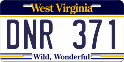 WV license plate DNR371