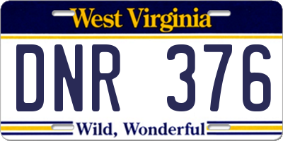 WV license plate DNR376