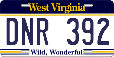 WV license plate DNR392