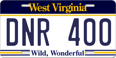 WV license plate DNR400