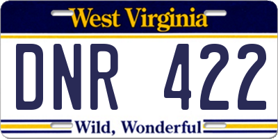 WV license plate DNR422
