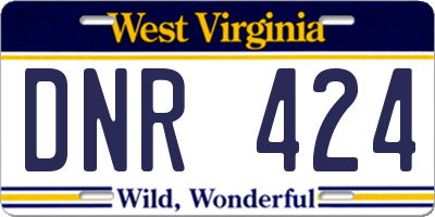WV license plate DNR424