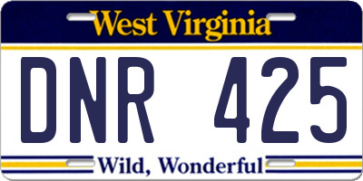 WV license plate DNR425