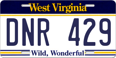 WV license plate DNR429