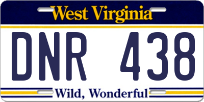 WV license plate DNR438