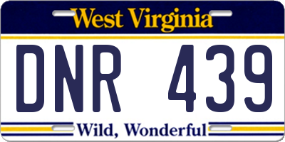 WV license plate DNR439