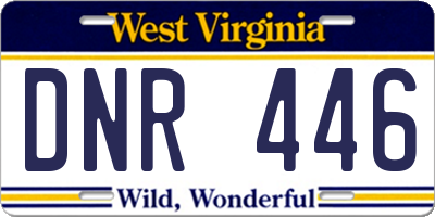 WV license plate DNR446