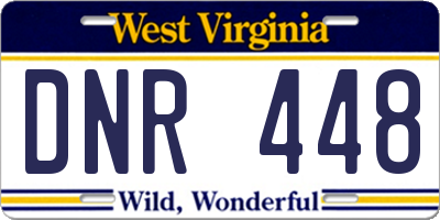 WV license plate DNR448