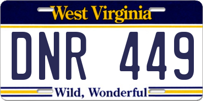 WV license plate DNR449