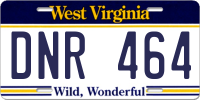 WV license plate DNR464