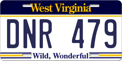 WV license plate DNR479