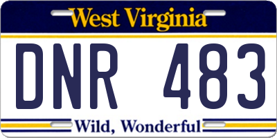 WV license plate DNR483