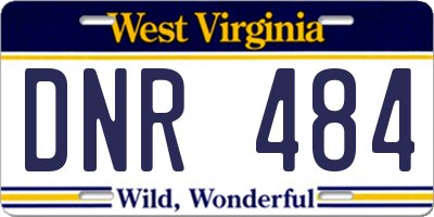 WV license plate DNR484
