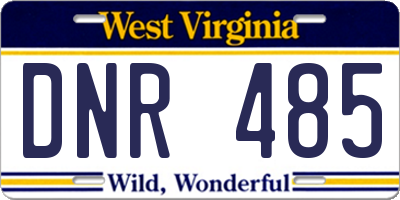 WV license plate DNR485