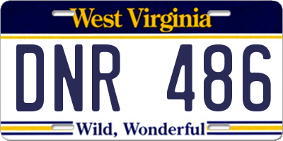 WV license plate DNR486