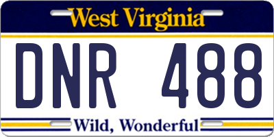 WV license plate DNR488