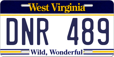 WV license plate DNR489