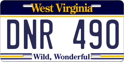 WV license plate DNR490