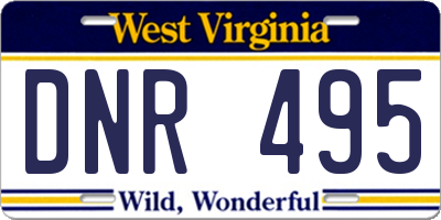 WV license plate DNR495