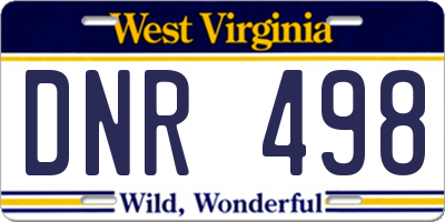 WV license plate DNR498