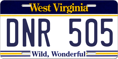 WV license plate DNR505