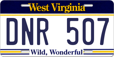 WV license plate DNR507