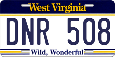 WV license plate DNR508