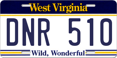 WV license plate DNR510