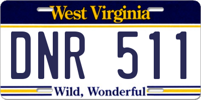 WV license plate DNR511