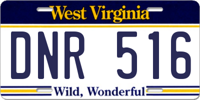 WV license plate DNR516