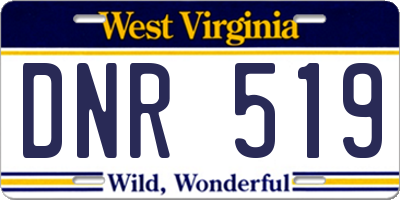 WV license plate DNR519