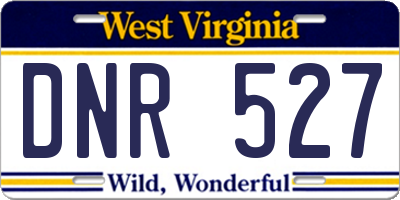 WV license plate DNR527