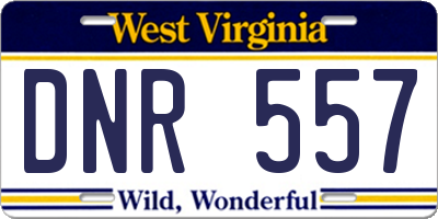 WV license plate DNR557