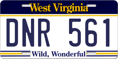 WV license plate DNR561