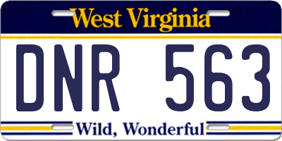 WV license plate DNR563