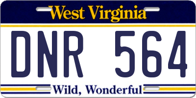 WV license plate DNR564