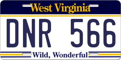 WV license plate DNR566