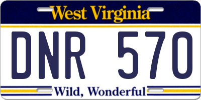 WV license plate DNR570