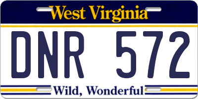 WV license plate DNR572