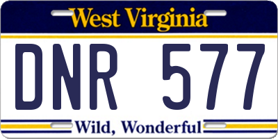 WV license plate DNR577