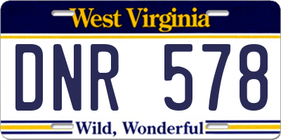 WV license plate DNR578