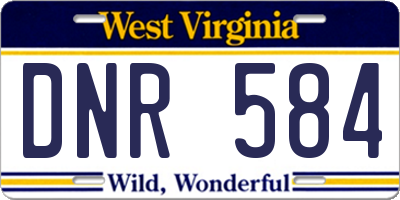 WV license plate DNR584