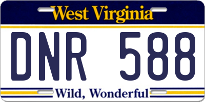 WV license plate DNR588