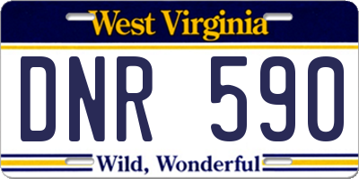 WV license plate DNR590