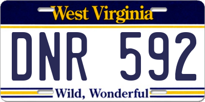 WV license plate DNR592