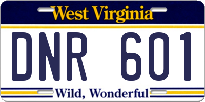 WV license plate DNR601