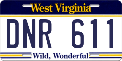 WV license plate DNR611