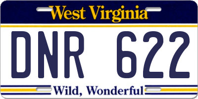 WV license plate DNR622
