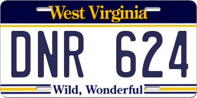 WV license plate DNR624