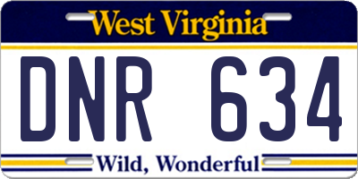 WV license plate DNR634